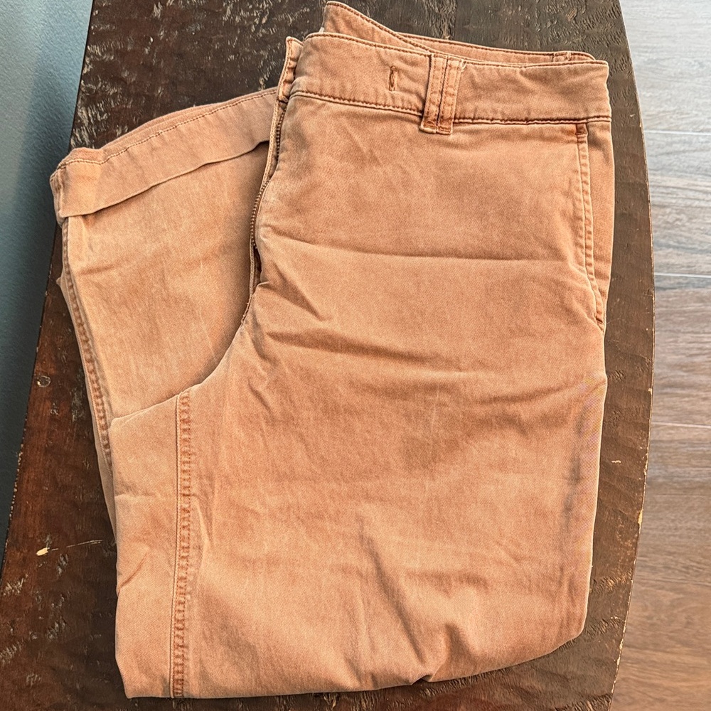 Women’s J.Jill Size 12 Light Brown Capris - Picture 3 of 4